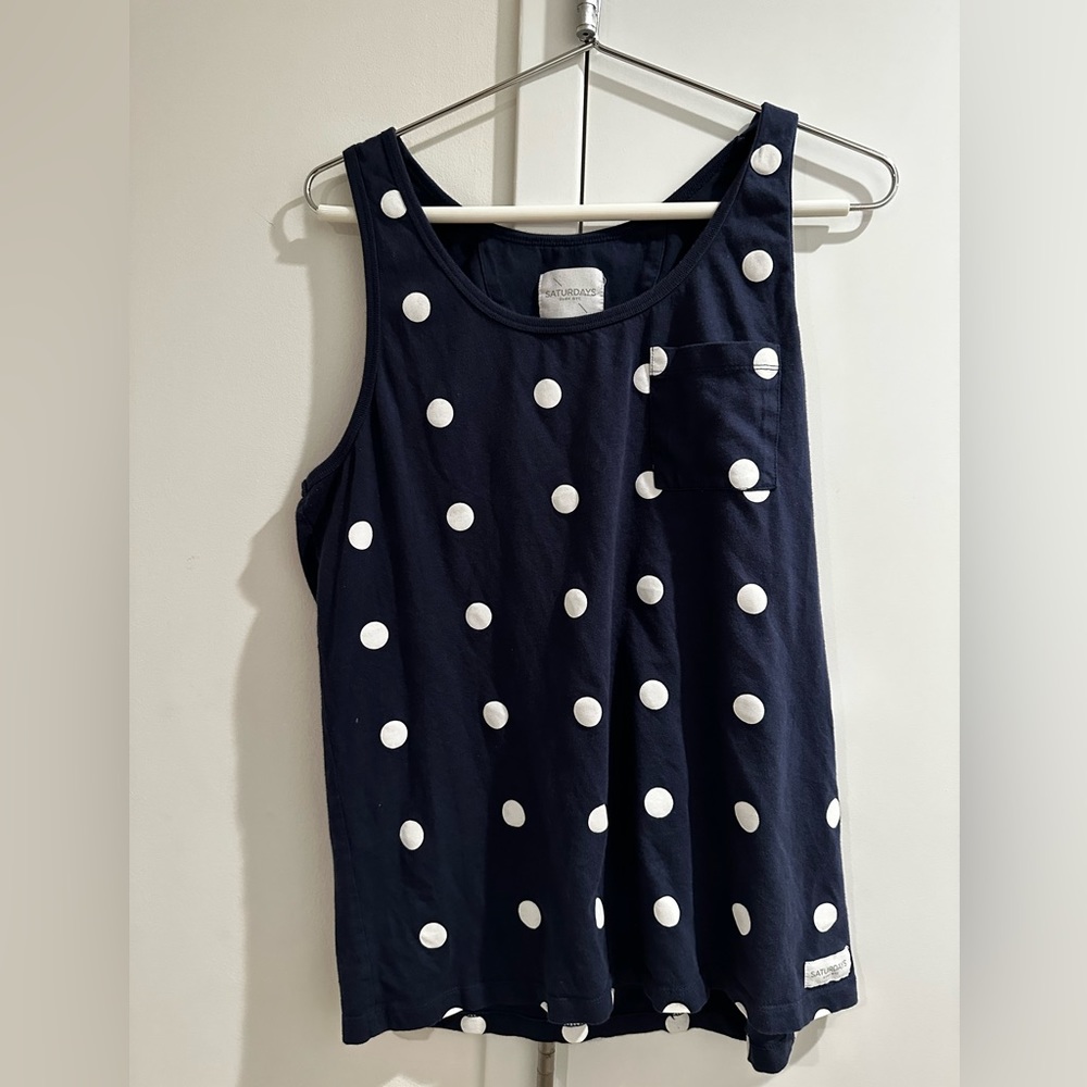 Saturdays NYC Polka Dot Tank - Size Large, Lightly used